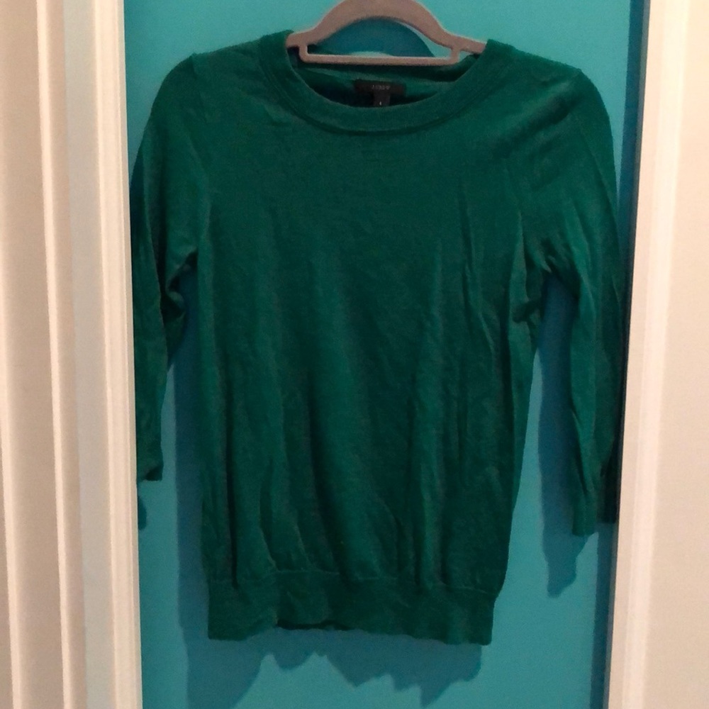 small j. crew green sweater